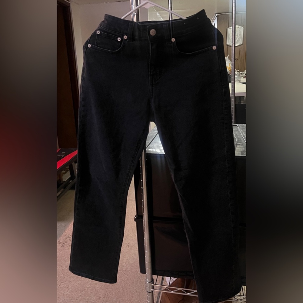 Madewell Curvy 90’s Straight Jean Black Denim